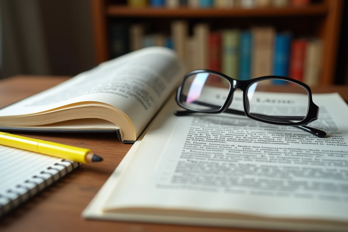 Livre de loi et code pénal français ouvert sur un bureau en bois avec notes manuscrites sur le nudisme