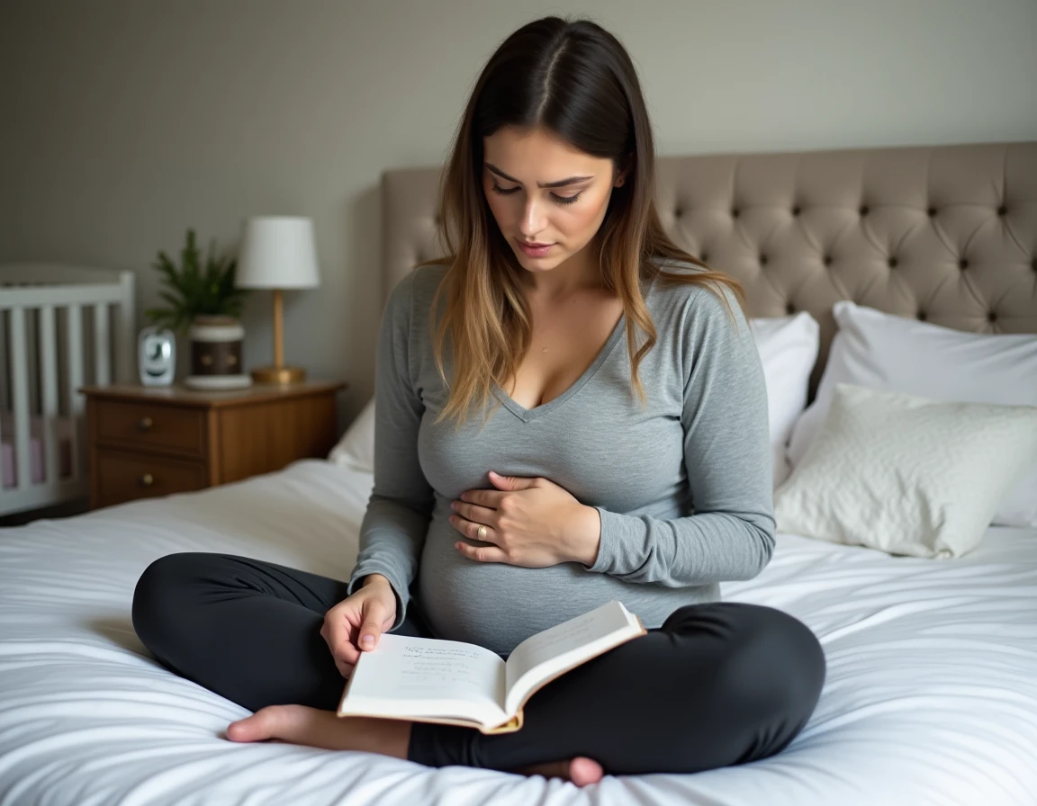 Jeune mère consultant un journal d'allaitement pour distinguer baisse de lait et pic de croissance de son bébé